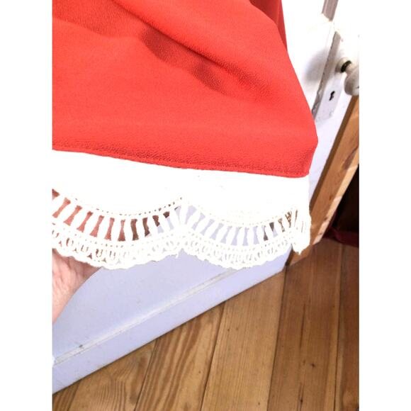 Couture 2Tee Peasant or BOHO Top with Lace Trim. Small and Flowy NWT - Picture 8 of 10